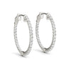 Round Shaped Inside-Out Hoop Earrings – Radiant Lab Diamond Hoop Earrings in 18K Gold | Just Brilliant