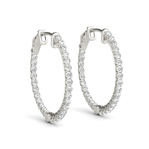 Round Shaped Inside-Out Hoop Earrings