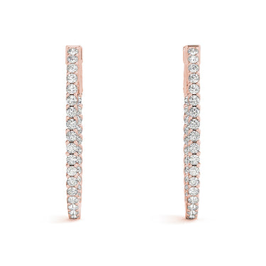 Inside-Outside Oval Trellis Vault Lock Hoop Earrings – Oval Lab Diamond Hoop Earrings in 18K Gold | Just Brilliant – view 12
