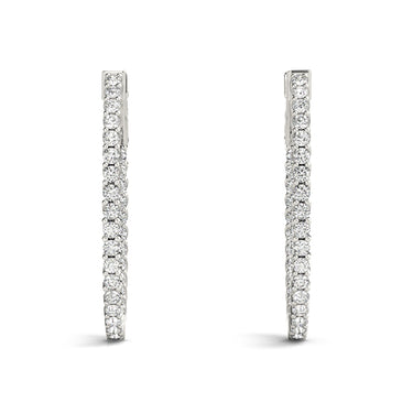 Inside-Outside Oval Trellis Vault Lock Hoop Earrings – Oval Lab Diamond Hoop Earrings in 18K Gold | Just Brilliant – lifes...