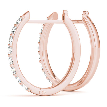 Shared-Prong Hoop Earrings – Lab Diamond Hoop Earrings in 18K Gold | Just Brilliant – view 14