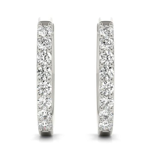 Shared-Prong Hoop Earrings
