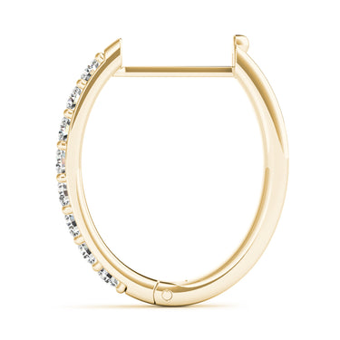 Shared-Prong Hoop Earrings – Lab Diamond Hoop Earrings in 18K Gold | Just Brilliant – view 7