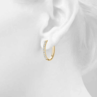 Shared-Prong Hoop Earrings – Lab Diamond Hoop Earrings in 18K Gold | Just Brilliant – view 10