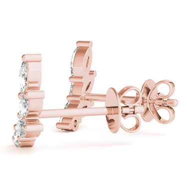 Marquise Shape Ear Climbers – Marquise Lab Diamond Jewelry in 18K Gold | Just Brilliant – view 14