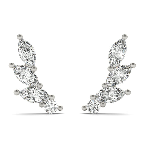 Marquise Shape Ear Climbers
