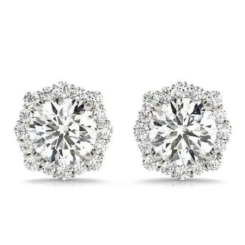 Floral Halo Studs Earrings