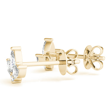 Marquise Floral Earrings – Marquise Lab Diamond Earrings in 18K Gold | Just Brilliant – view 9