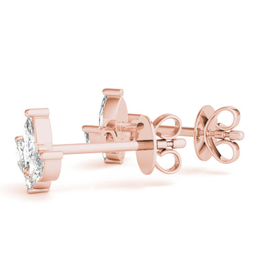 Marquise Floral Earrings – Marquise Lab Diamond Earrings in 18K Gold | Just Brilliant – view 14
