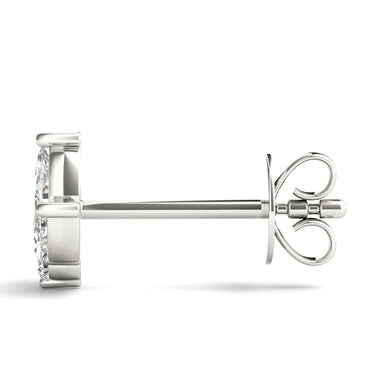 Marquise Floral Earrings – Marquise Lab Diamond Earrings in 18K Gold | Just Brilliant – detail view