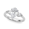 Pear-Cut Side Stone Three-Stone Engagement Setting
