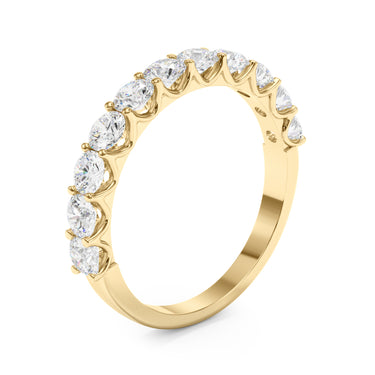 11-Stone Shared Prong Wedding Band – Lab Diamond Wedding Band in 18K Gold | Just Brilliant – view 9
