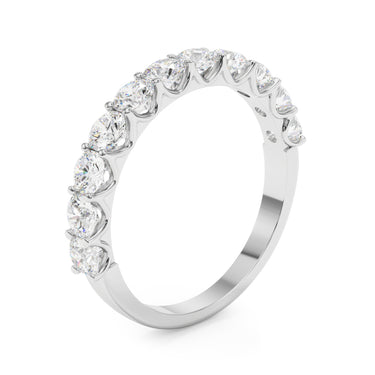11-Stone Shared Prong Wedding Band – Lab Diamond Wedding Band in 18K Gold | Just Brilliant – lifestyle view