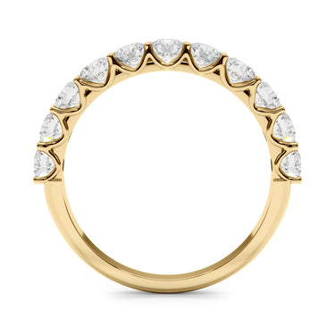 11-Stone Shared Prong Wedding Band – Lab Diamond Wedding Band in 18K Gold | Just Brilliant – view 7