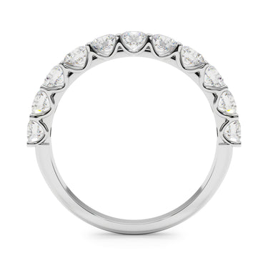 11-Stone Shared Prong Wedding Band – Lab Diamond Wedding Band in 18K Gold | Just Brilliant – detail view