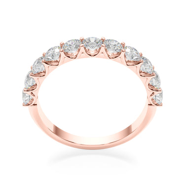 11-Stone Shared Prong Wedding Band – Lab Diamond Wedding Band in 18K Gold | Just Brilliant – view 15