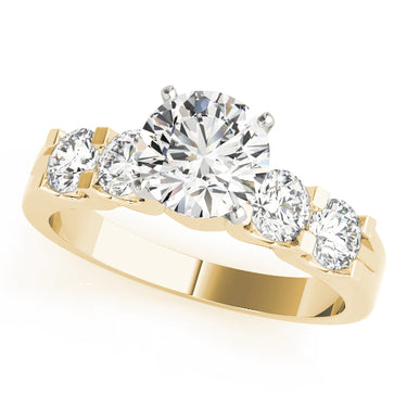 Single Row Prong Set Engagement Rings – Lab Diamond Engagement Ring in 18K Gold | Just Brilliant – lifestyle view