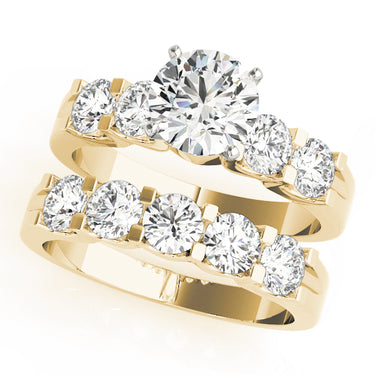 Single Row Prong Set Engagement Rings – Lab Diamond Engagement Ring in 18K Gold | Just Brilliant – angle view