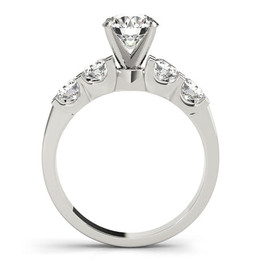 Single Row Prong Set Engagement Rings – Lab Diamond Engagement Ring in 18K Gold | Just Brilliant – detail view