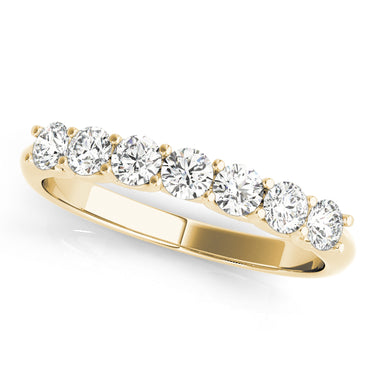 Prong Set Wedding Band – Lab Diamond Wedding Band in 18K Gold | Just Brilliant – side view
