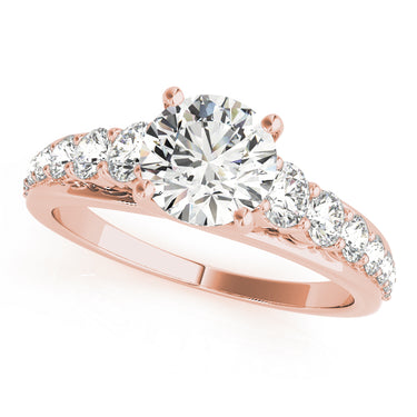 Graduating Trellis Round Engagement Ring – Round Lab Diamond Engagement Ring in 18K Gold | Just Brilliant – view 7
