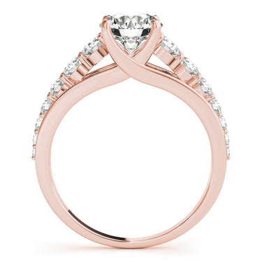 Graduating Trellis Round Engagement Ring – Round Lab Diamond Engagement Ring in 18K Gold | Just Brilliant – view 8