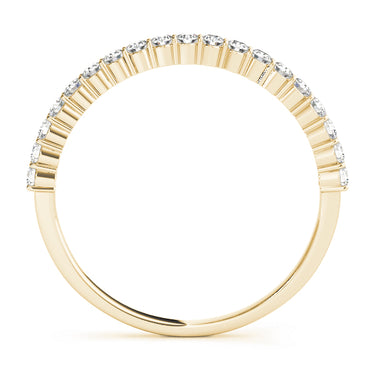 Shared Prong Wedding Band – Lab Diamond Wedding Band in 18K Gold | Just Brilliant – lifestyle view