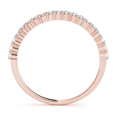 Shared Prong Wedding Band – Lab Diamond Wedding Band in 18K Gold | Just Brilliant – angle view