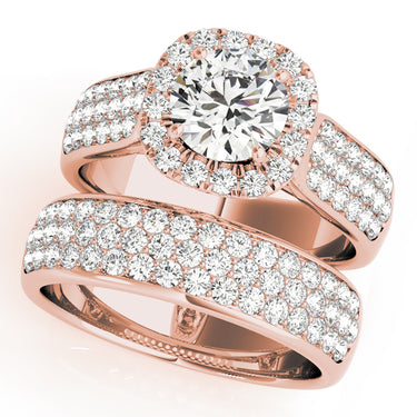 Multirow Pavé Halo Engagement Ring – Lab Diamond Engagement Ring in 18K Gold | Just Brilliant – view 9