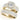 Multirow Pavé Halo Engagement Ring – Lab Diamond Engagement Ring in 18K Gold | Just Brilliant – angle view