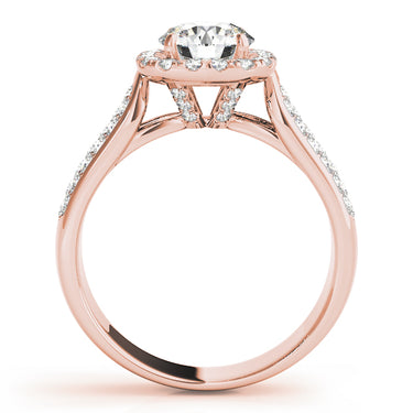 Multirow Pavé Halo Engagement Ring – Lab Diamond Engagement Ring in 18K Gold | Just Brilliant – view 8