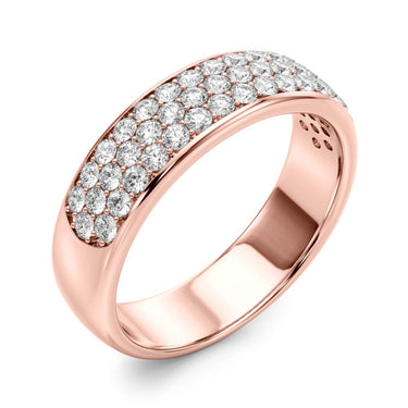 Multiple Row Pavé Set Wedding Band – Lab Diamond Wedding Band in 18K Gold | Just Brilliant – view 12