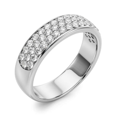 Multiple Row Pavé Set Wedding Band – Lab Diamond Wedding Band in 18K Gold | Just Brilliant – lifestyle view