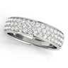 Multiple Row Pavé Set Wedding Band – Radiant Lab Diamond Wedding Band in 18K Gold | Just Brilliant