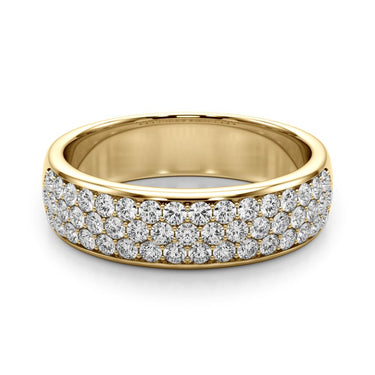Multiple Row Pavé Set Wedding Band – Lab Diamond Wedding Band in 18K Gold | Just Brilliant – view 7