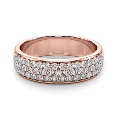 Multiple Row Pavé Set Wedding Band – Lab Diamond Wedding Band in 18K Gold | Just Brilliant – view 11