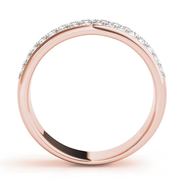 Multiple Row Pavé Set Wedding Band – Lab Diamond Wedding Band in 18K Gold | Just Brilliant – view 10