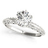 Vintage Solitaire Round Engagement Rings – Radiant Lab Diamond Engagement Ring in 18K Gold | Just Brilliant