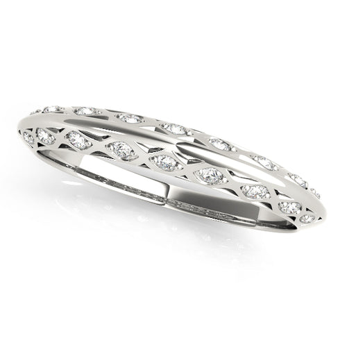 Accented Knife Edge Wedding Band