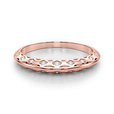 Accented Knife Edge Wedding Band – Lab Diamond Wedding Band in 18K Gold | Just Brilliant – view 11