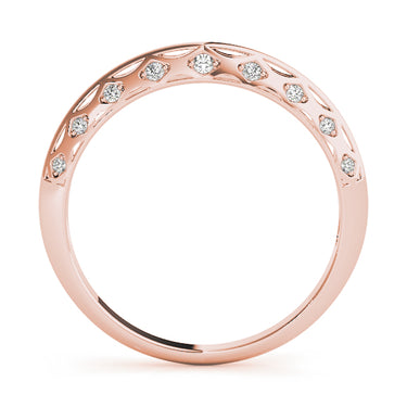 Accented Knife Edge Wedding Band – Lab Diamond Wedding Band in 18K Gold | Just Brilliant – view 10