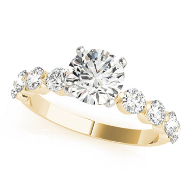 Single Row Prong Engagement Ring – Lab Diamond Engagement Ring in 18K Gold | Just Brilliant – lifestyle view