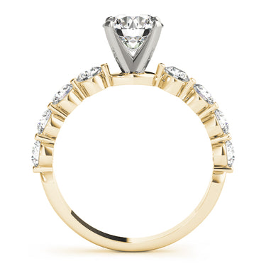Single Row Prong Engagement Ring – Lab Diamond Engagement Ring in 18K Gold | Just Brilliant – side view