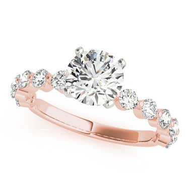 Single Shared Prong Engagement Ring – Lab Diamond Engagement Ring in 18K Gold | Just Brilliant – view 9