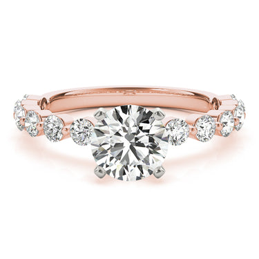 Single Shared Prong Engagement Ring – Lab Diamond Engagement Ring in 18K Gold | Just Brilliant – view 12
