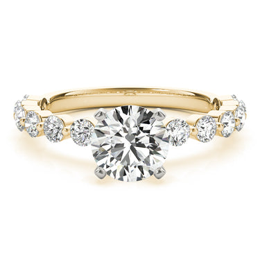 Single Shared Prong Engagement Ring – Lab Diamond Engagement Ring in 18K Gold | Just Brilliant – view 8