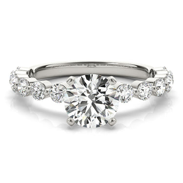 Single Shared Prong Engagement Ring – Lab Diamond Engagement Ring in 18K Gold | Just Brilliant – lifestyle view
