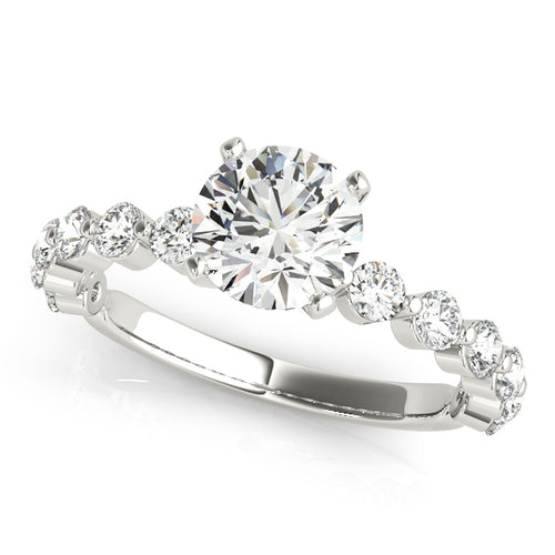 Single Shared Prong Engagement Ring