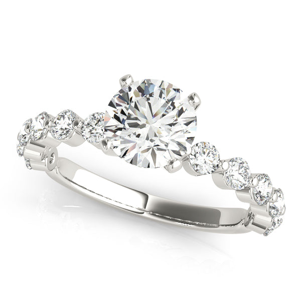 Single Shared Prong Engagement Ring – Radiant Lab Diamond Engagement Ring in 18K Gold | Just Brilliant