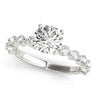 Single Shared Prong Engagement Ring – Radiant Lab Diamond Engagement Ring in 18K Gold | Just Brilliant